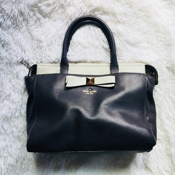 kate spade Handbags - Kate Spade | Gray Colorblock Bow Satchel